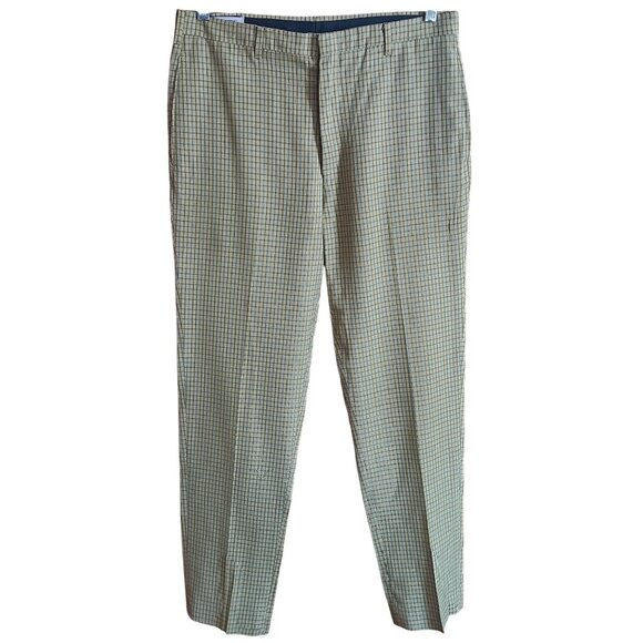 32x30 Vintage Levis Sta-Prest Pants 1960's Green Checkered Stovepipe Mod Garage - Picture 1 of 8